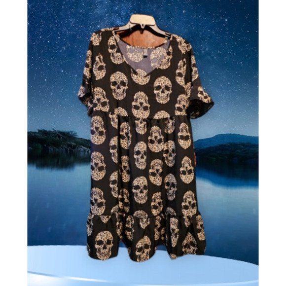 Skull Print Dress - Picture 2 of 4